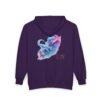 FLUID AURA – Unisex-Sweatshirt mit Kapuze und durchgehendem Reißverschluss aus Heavy Blend™-Material mit holografischem Farbenspiel und weichem Fleece