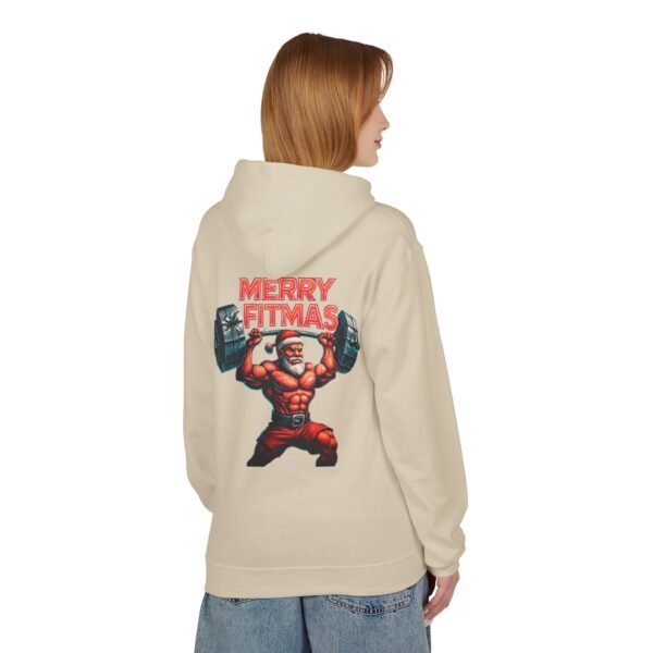 Hoodie – MERRY FITMAS Unisex Softstyle Fleece mit Barbell-Weihnachtsmann-Design