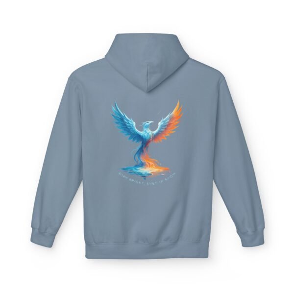 Fleece-Hoodie Weihnachten / Wiedergeburt Feuer Schnee Phönix Design