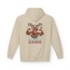 Fleece-Hoodie – Rentier-Bodybuilder-Design – ALL I WANT IS GAINS