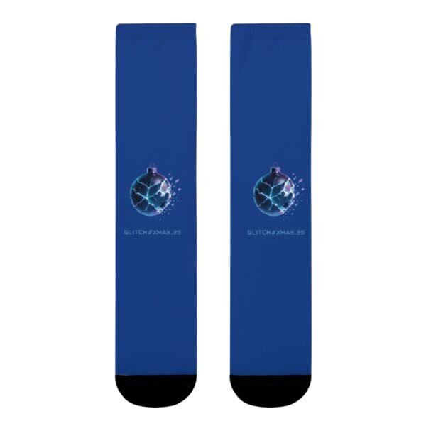 12569043416113625636_2048.jpeg Crew Socken Glitch Ornament Weihnachten Pixel-Effekt Neonfarben