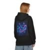 Fleece-Hoodie Cyber Sleigh Hyperdrive Futuristische Stadt Hologrammpakete