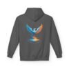 Fleece-Hoodie Weihnachten / Wiedergeburt Feuer Schnee Phönix Design
