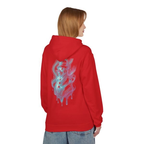 Aurora Schneemann Fleece-Hoodie – Schmelzendes Neon-Pastell-Design