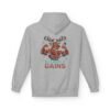 Fleece-Hoodie – Rentier-Bodybuilder-Design – ALL I WANT IS GAINS