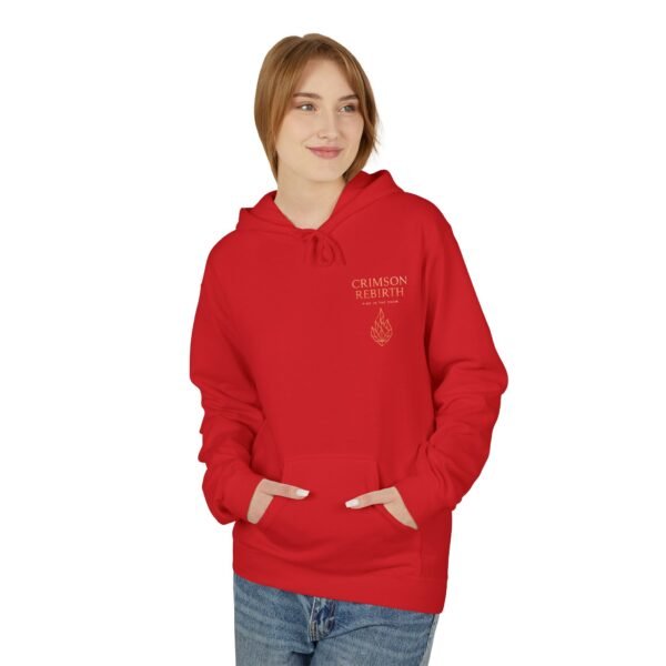 Fleece-Hoodie Weihnachten / Wiedergeburt Feuer Schnee Phönix Design