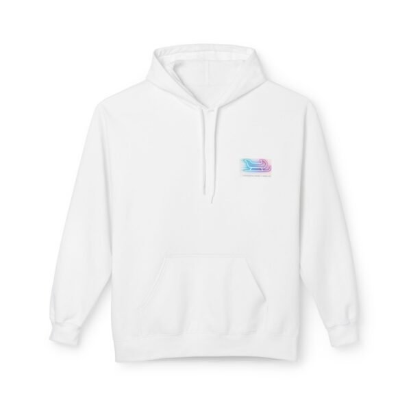 Fleece-Hoodie Cyber Sleigh Hyperdrive Futuristische Stadt Hologrammpakete