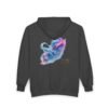 FLUID AURA – Unisex-Sweatshirt mit Kapuze und durchgehendem Reißverschluss aus Heavy Blend™-Material mit holografischem Farbenspiel und weichem Fleece