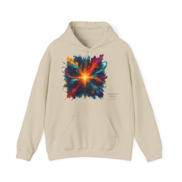 Abstract Color Explosion Hoodie - CHROMA NOVA Art in Motion Design