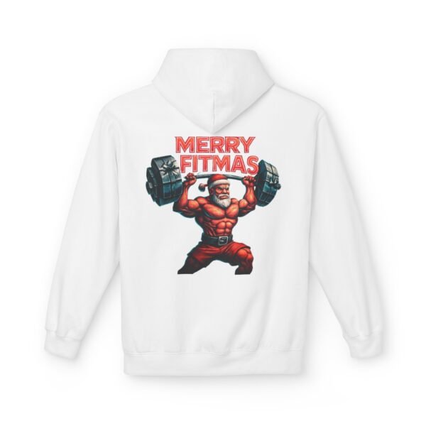 Hoodie – MERRY FITMAS Unisex Softstyle Fleece mit Barbell-Weihnachtsmann-Design