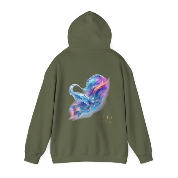 FLUID AURA Unisex-Hoodie – Sweatshirt mit abstrakter Kunst im Stil „Lichtenergie“