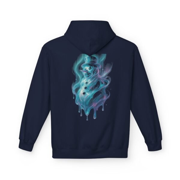 Aurora Schneemann Fleece-Hoodie – Schmelzendes Neon-Pastell-Design