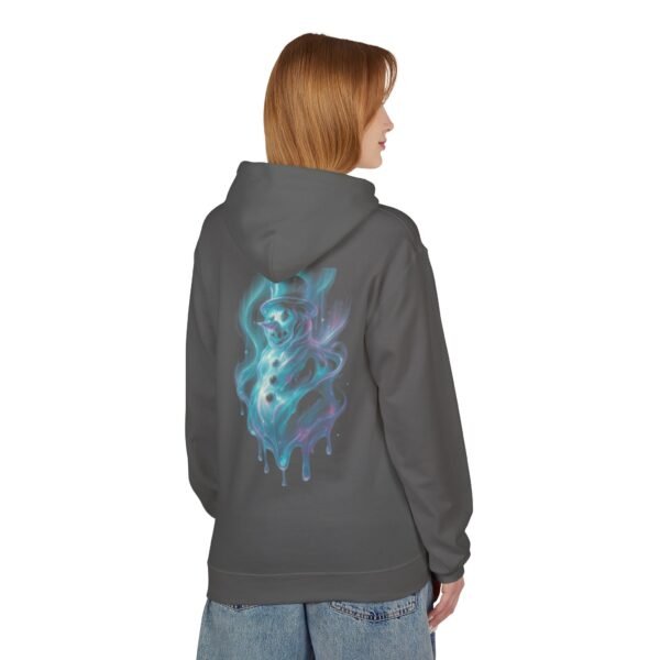 Aurora Schneemann Fleece-Hoodie – Schmelzendes Neon-Pastell-Design