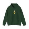 Goldener geometrischer Weihnachtsbaum-Hoodie – minimalistisches Golddesign