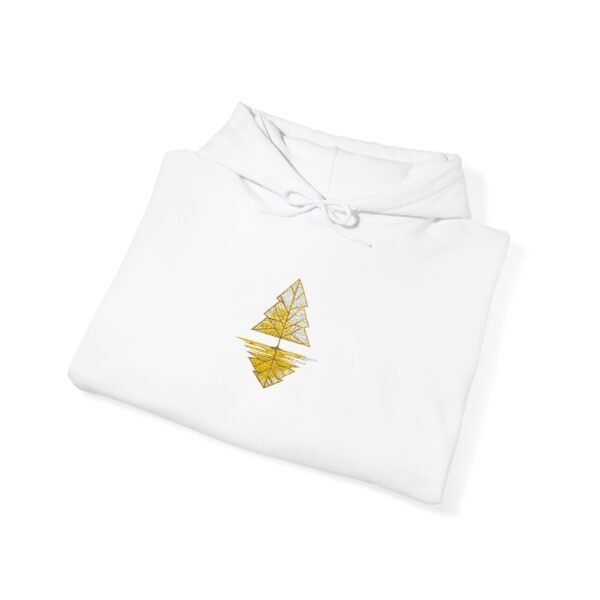 Goldener geometrischer Weihnachtsbaum-Hoodie – minimalistisches Golddesign