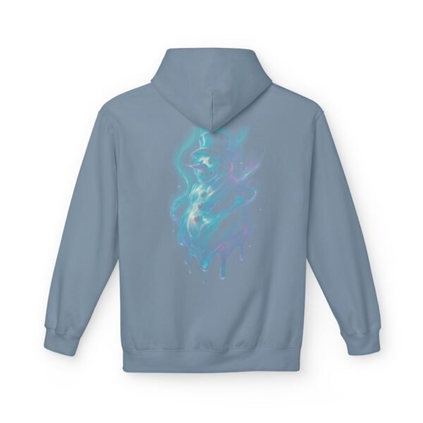 Aurora Schneemann Fleece-Hoodie – Schmelzendes Neon-Pastell-Design