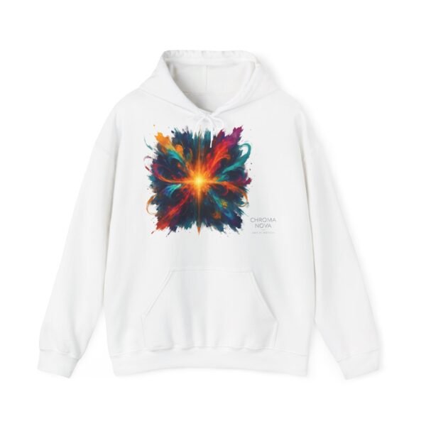 Abstract Color Explosion Hoodie - CHROMA NOVA Art in Motion Design
