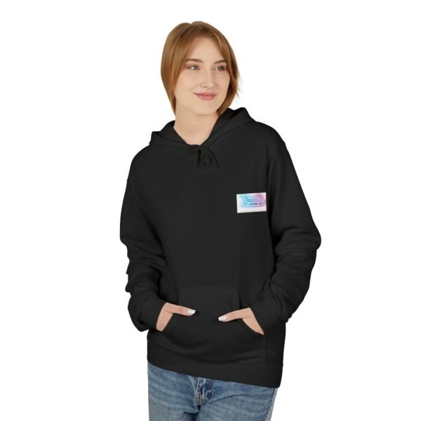Fleece-Hoodie Cyber Sleigh Hyperdrive Futuristische Stadt Hologrammpakete