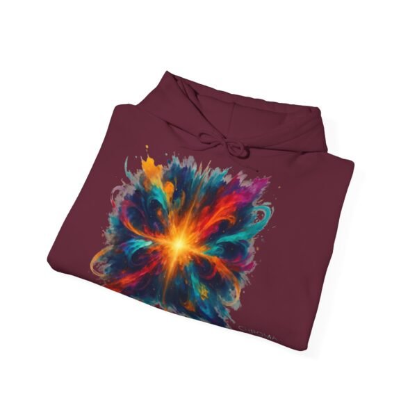 Abstract Color Explosion Hoodie - CHROMA NOVA Art in Motion Design