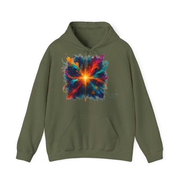 Abstract Color Explosion Hoodie - CHROMA NOVA Art in Motion Design