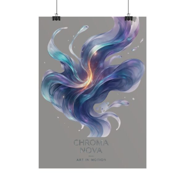 Abstrakte Kunstposter – CHROMA NOVA – ART IN MOTION – Farbenfrohe Wanddekoration für Kunstliebhaber