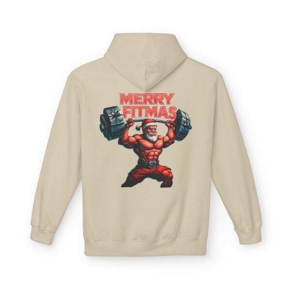 Hoodie – MERRY FITMAS Unisex Softstyle Fleece mit Barbell-Weihnachtsmann-Design