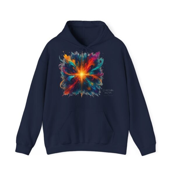 Abstract Color Explosion Hoodie - CHROMA NOVA Art in Motion Design