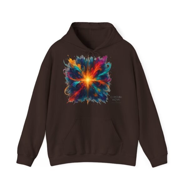 Abstract Color Explosion Hoodie - CHROMA NOVA Art in Motion Design