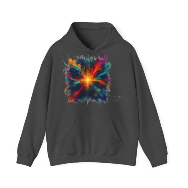Abstract Color Explosion Hoodie - CHROMA NOVA Art in Motion Design