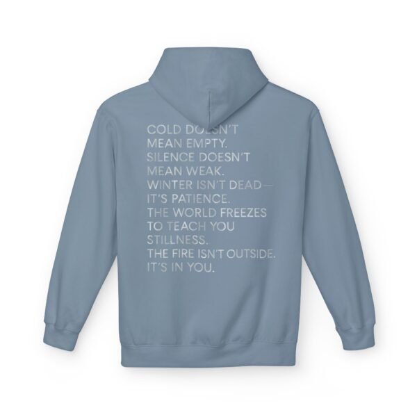 6436377923225266613_2048.jpeg Hoodie – Cold Heart Warm Soul Minimalistisches Poesie-Design – Unisex-Winter-Streetwear
