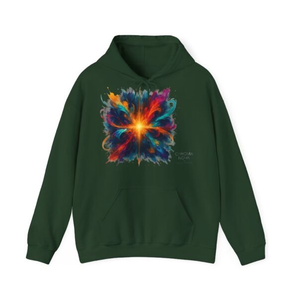 Abstract Color Explosion Hoodie - CHROMA NOVA Art in Motion Design