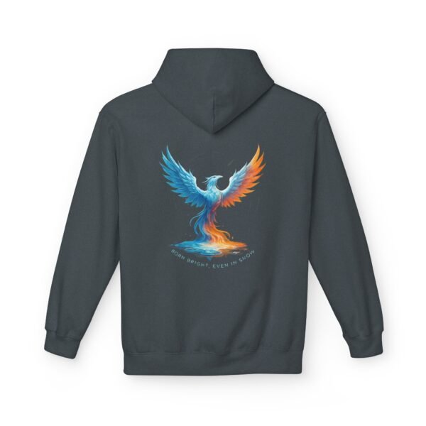 Fleece-Hoodie Weihnachten / Wiedergeburt Feuer Schnee Phönix Design