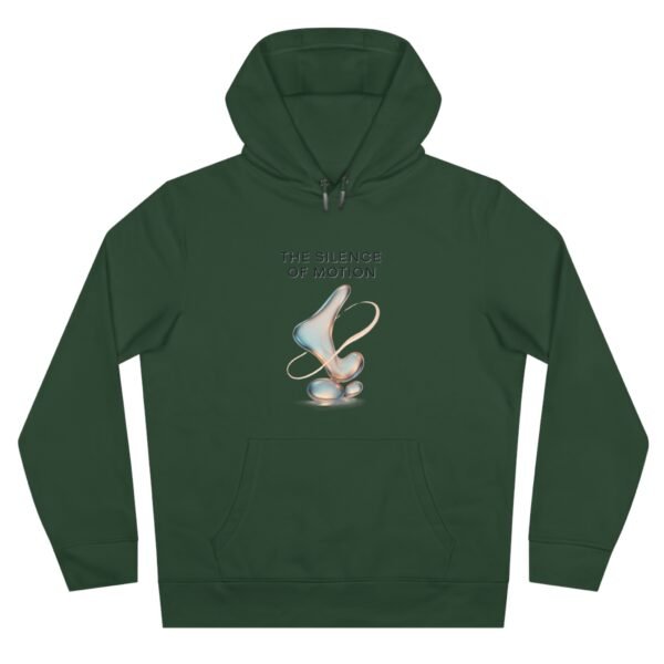 10424959773564998958_2048.jpeg Abstraktes Kapuzensweatshirt – „THE SILENCE OF MOTION“ Zeitgenössische Kunst in Cyan, Bernstein, Rosé und Graphitgrau