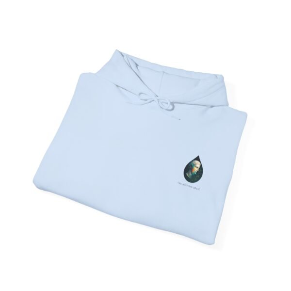 Melting Logic Hoodie Sweatshirt – Surreale Marmorstatue Kopf Neonfarbe Chaos Kunst