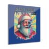 1797077214328051821_2048-3.jpeg Acryl-Druck mit French Cleat-Aufhängung – Schmelzender Weihnachtsmann und Neon-Glitch-Effekt - "Dead Inside, Festive Outside" (Der ehrliche Feiertagsmodus)