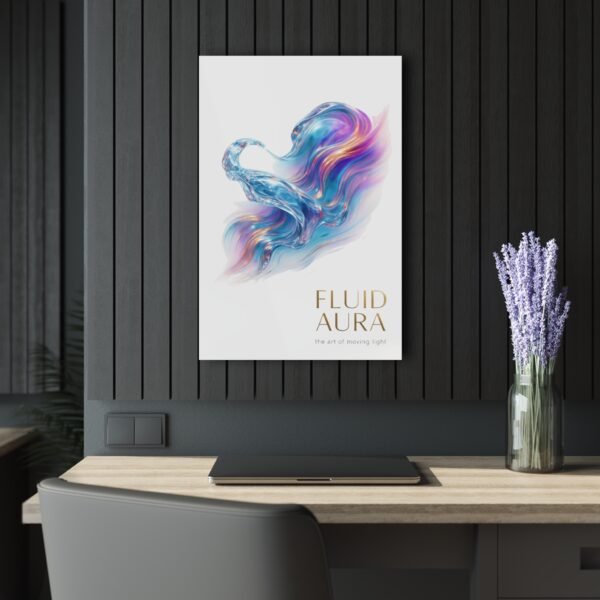 Fluid Aura Acryl-Druck – Moderne Wandkunst für die Wohnraumgestaltung