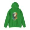 Melting Logic Hoodie Sweatshirt – Surreale Marmorstatue Kopf Neonfarbe Chaos Kunst