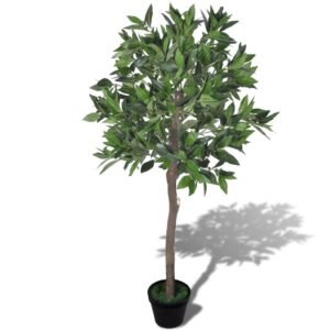 totokkie.de Künstlicher Lorbeerbaum mit Topf – 120 cm