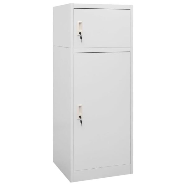 totokkie.de Sattelschrank – Hellgrau – 53 × 53 × 140 cm