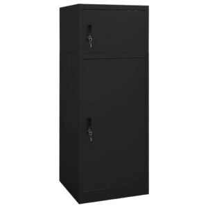 totokkie.de Sattelschrank – Schwarz – 53 × 53 × 140 cm