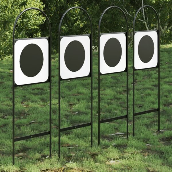 totokkie.de Dressurplatz‑Markierungen – 4 Stück – Schwarz/Weiß